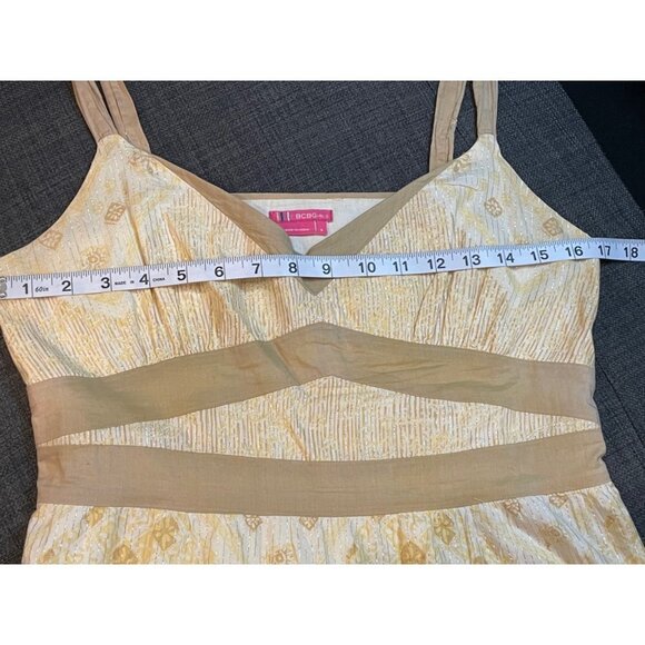 BCBGirls Yellow Camisole Yellow Blouse Sz S - Picture 3 of 5